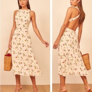 🆕 REFORMATION Harleen Floral Backless Midi Dress